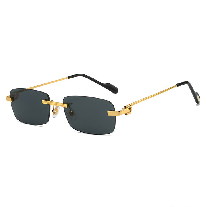 Women's fashionable rectangular sunglasses with delicate metal frame Stornfield
