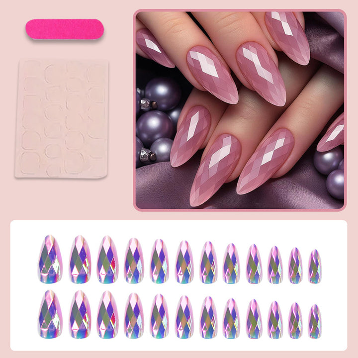 Artificial fingernails with faceted design Stornfield