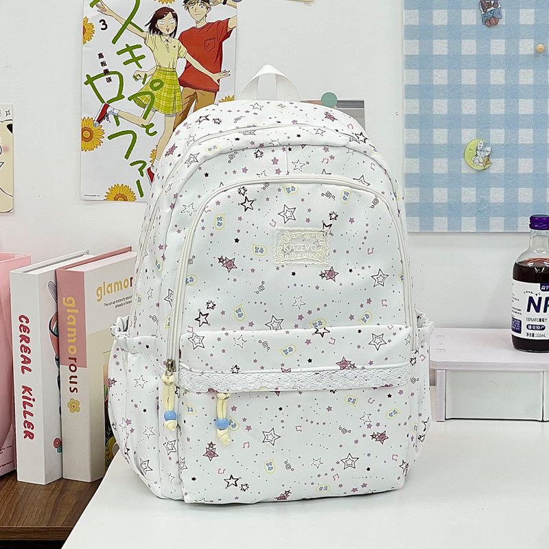 Playful Star-Printed School Backpack Stornfield