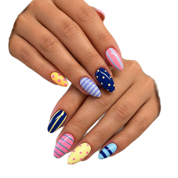 Artistic Patterned Nail Enhancements Stornfield