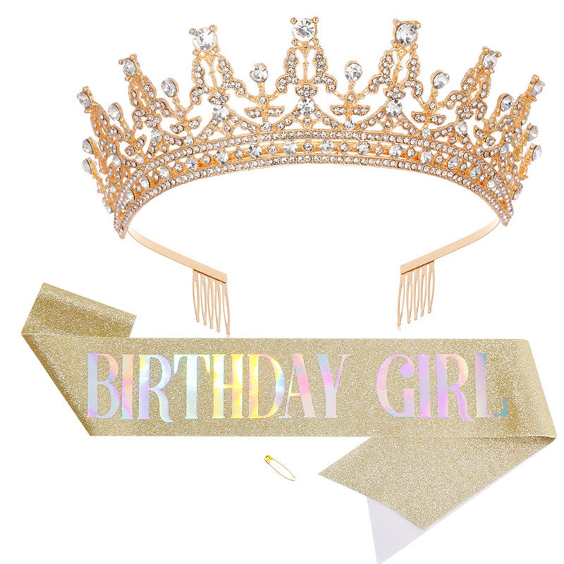Women's Sparkling Crown and Sash Set Stornfield
