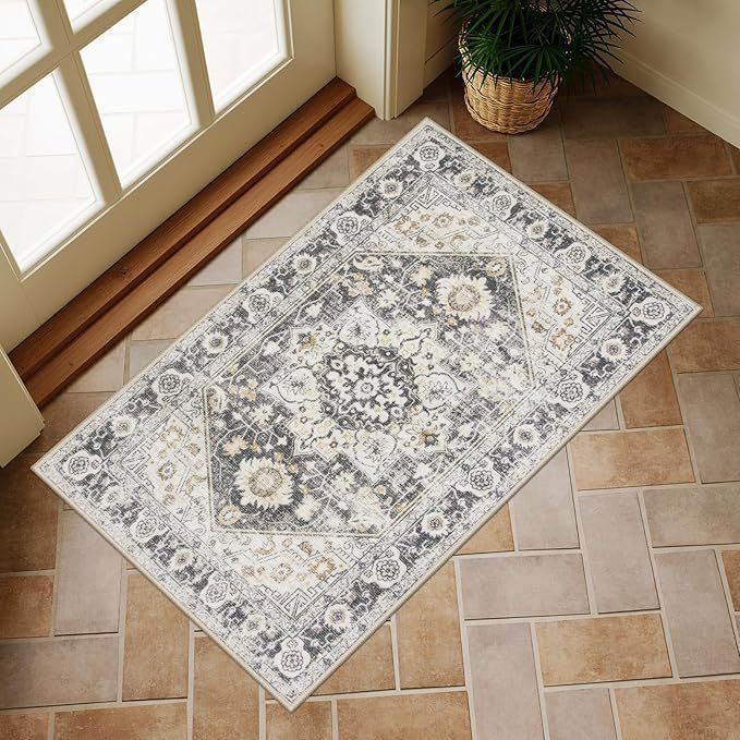 Decorative Persian-Inspired Area Rug