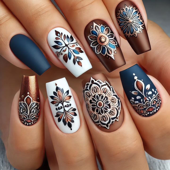 Artificial nails in elegant floral design Stornfield