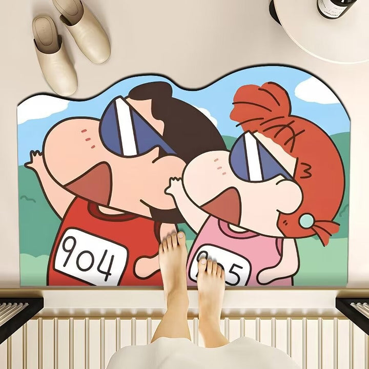 Playful Cartoon-Themed Floor Mat Stornfield