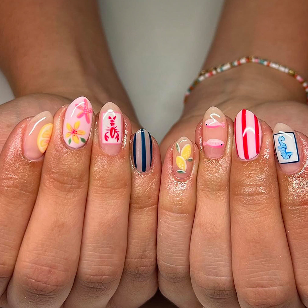 Artful fingernails with tropical designs Stornfield