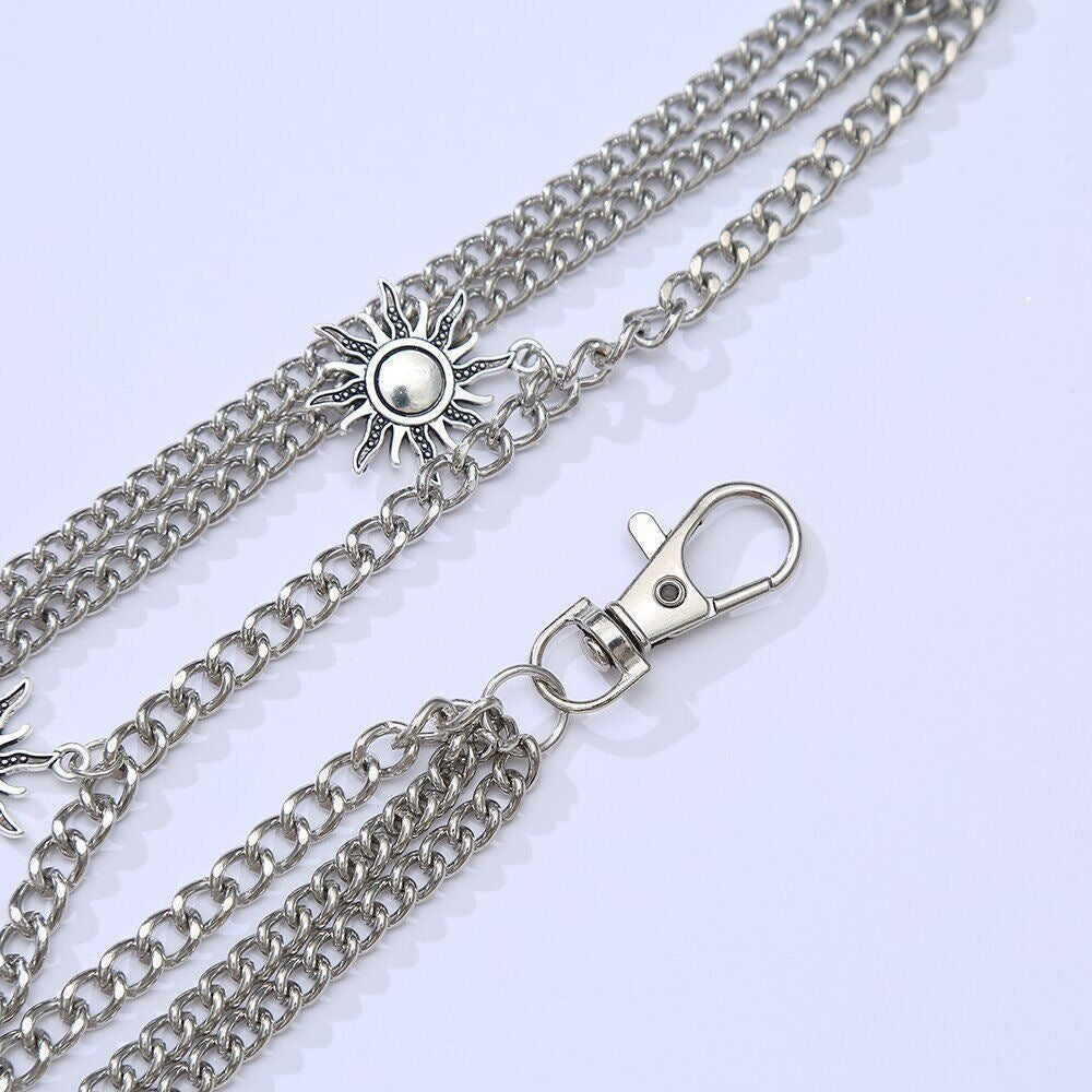 Fashionable chain necklace with sun motifs Stornfield