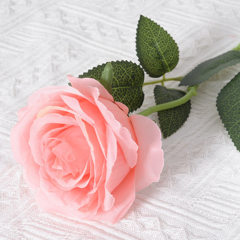 Realistic Fabric Rose Stem Decoration