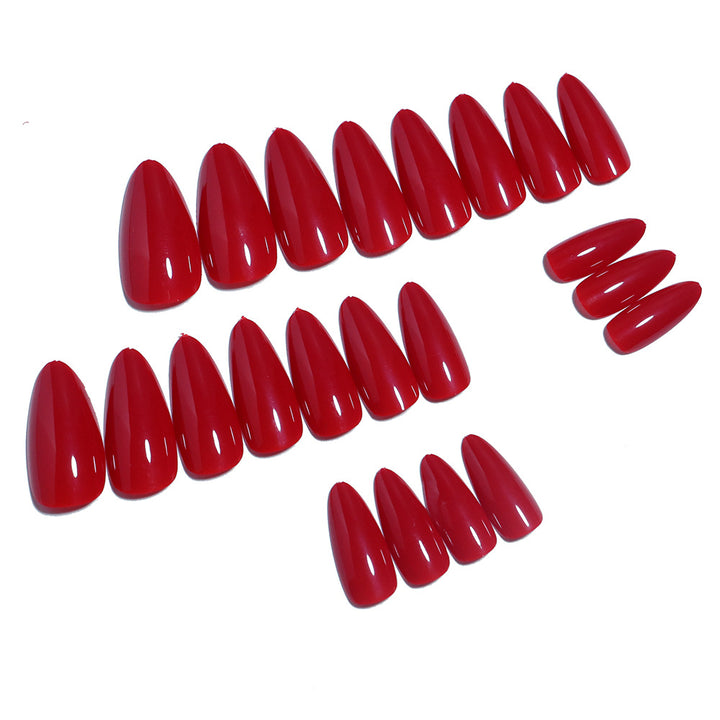 Glossy Stiletto Press-On Nail Set with Durable Adhesive Stornfield