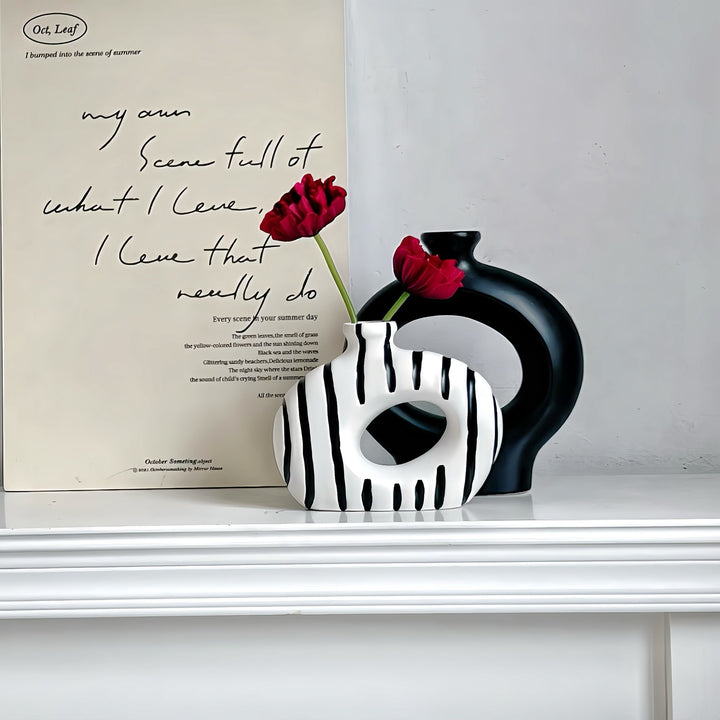 Artistic Abstract Ceramic Flower Vase for Home
