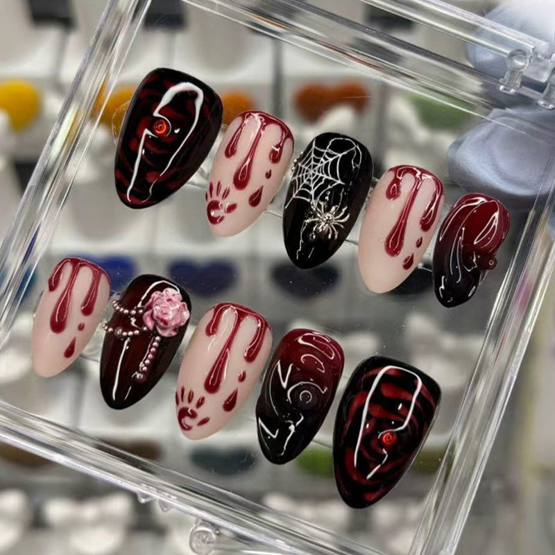 Halloween Artificial Nail Set with Creepy Designs Stornfield