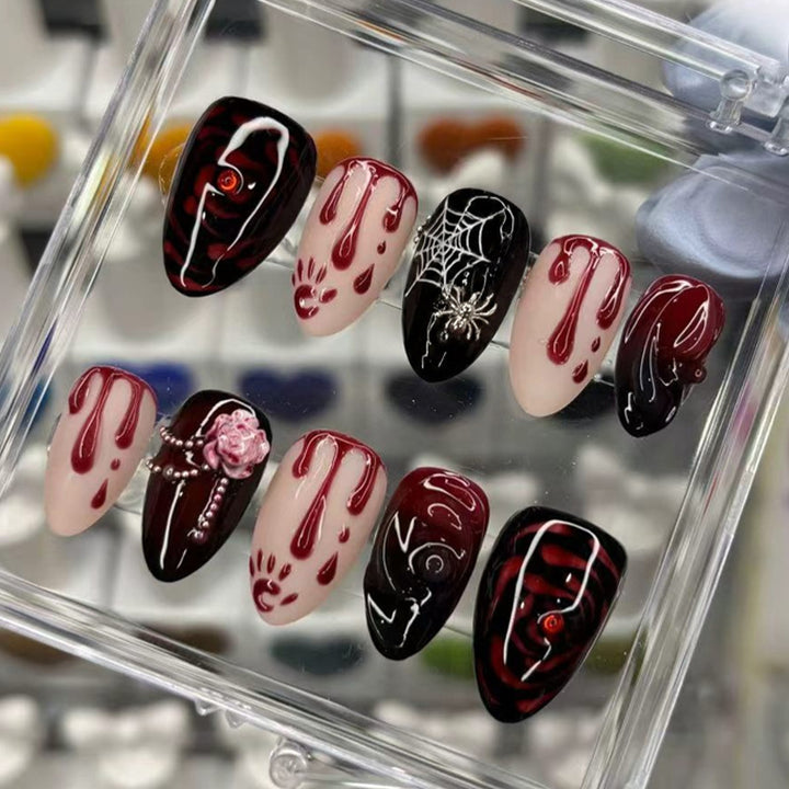 Halloween Artificial Nail Set with Creepy Designs Stornfield