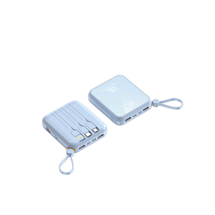 Portable power bank with integrated charging cable and LED display Stornfield