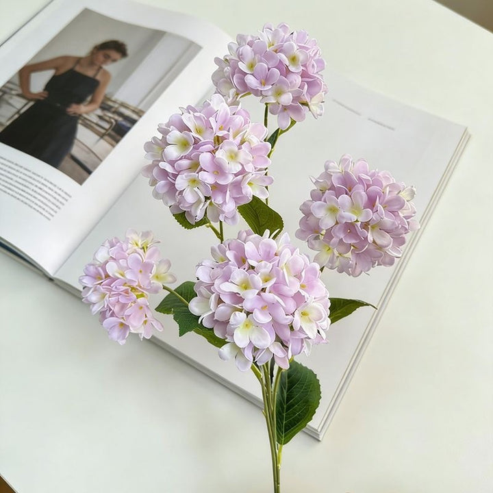 Elegant Faux Hydrangea Stem
