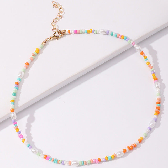 Pearl and Beaded Choker Necklace Stornfield