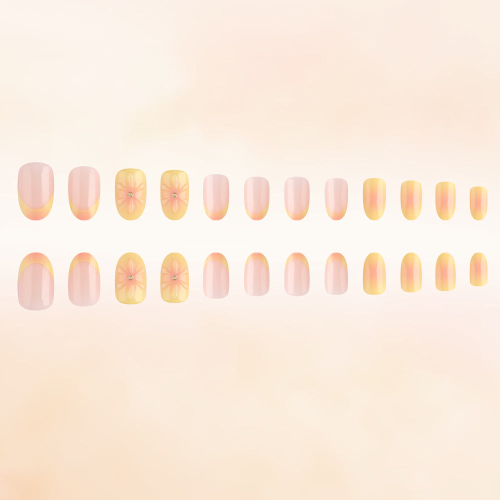 Floral Accent Press-On Nails Stornfield