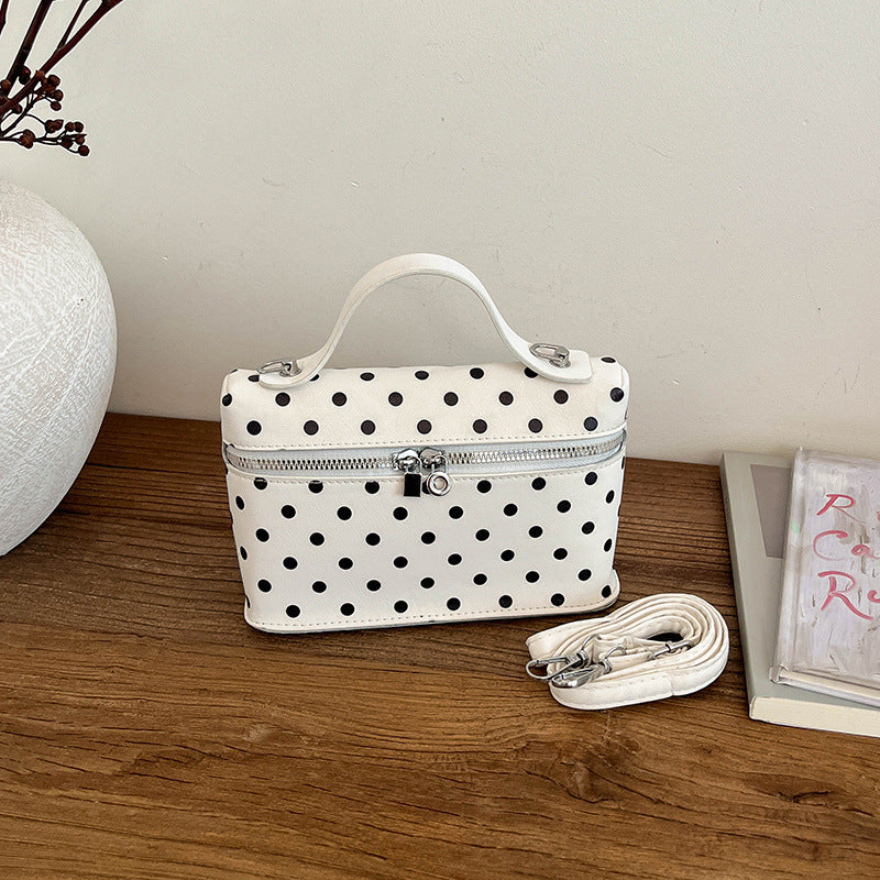Structured Polka Dot Handbag