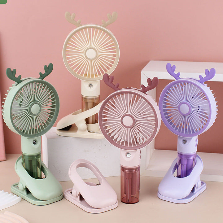 Women Portable Mini Fan with Spray Function Stornfield