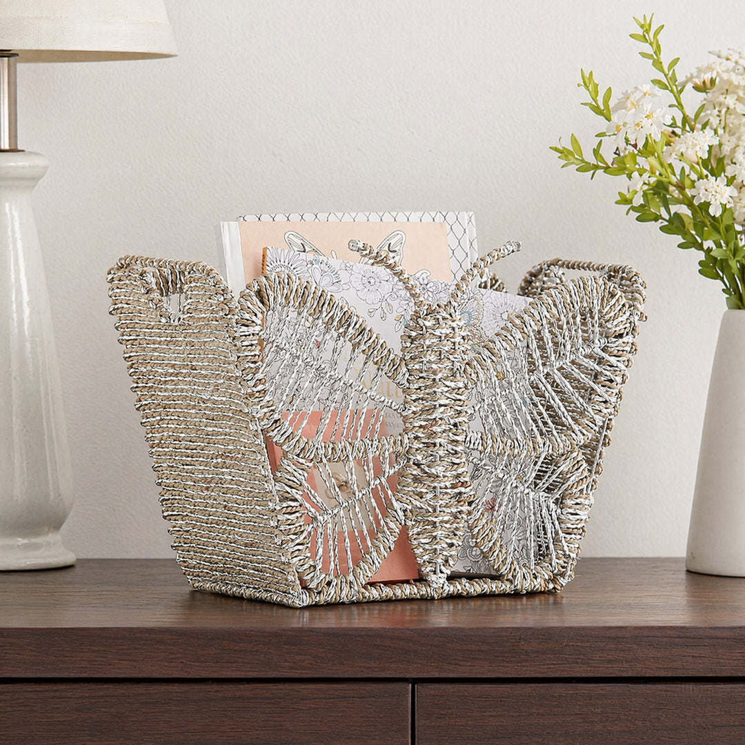 Decorative storage basket with butterfly design Stornfield