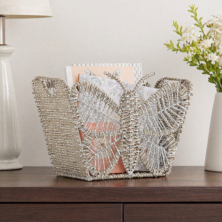 Decorative storage basket with butterfly design Stornfield