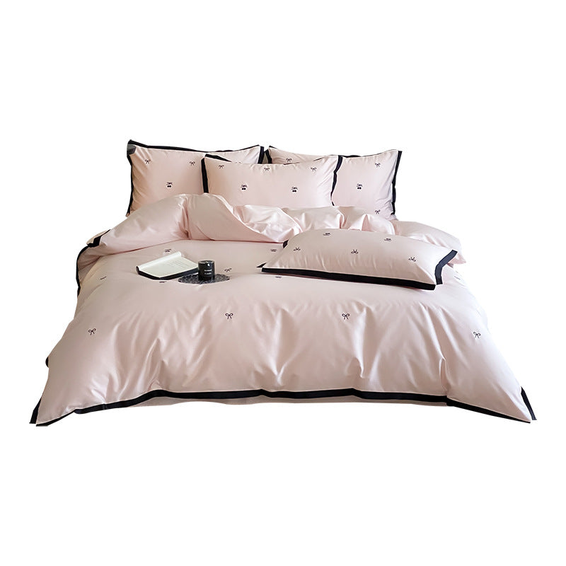 Luxury Embroidered Cotton Sateen Duvet Cover Set
