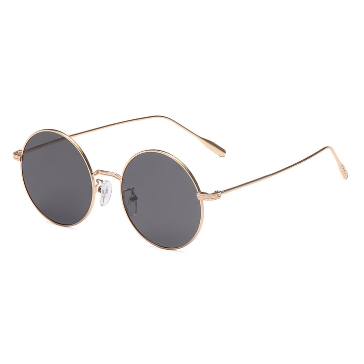 Women's round sunglasses with elegant metal frame and polarized lenses Stornfield
