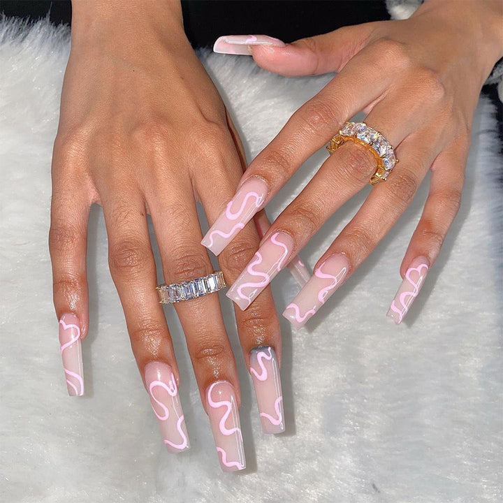 Nail art with heart and lip designs Stornfield