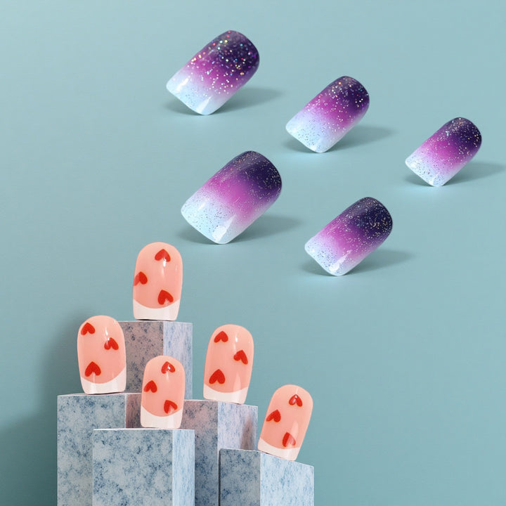 Nail Art Set with Romantic Heart Design Stornfield