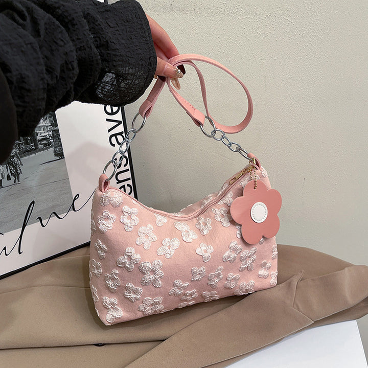 WoStylish Hobo Handbag with Floral Charm Stornfield
