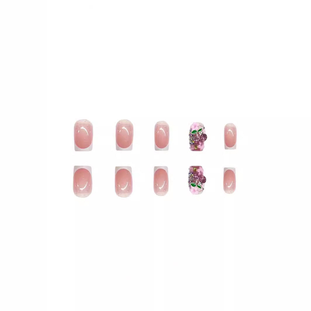 Glittery Floral Nail Art Enhancements Stornfield