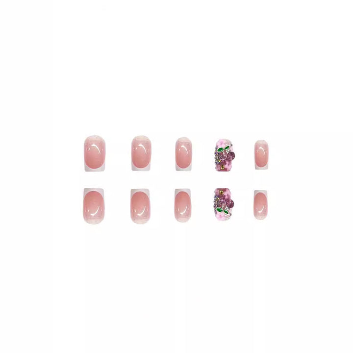 Glittery Floral Nail Art Enhancements Stornfield
