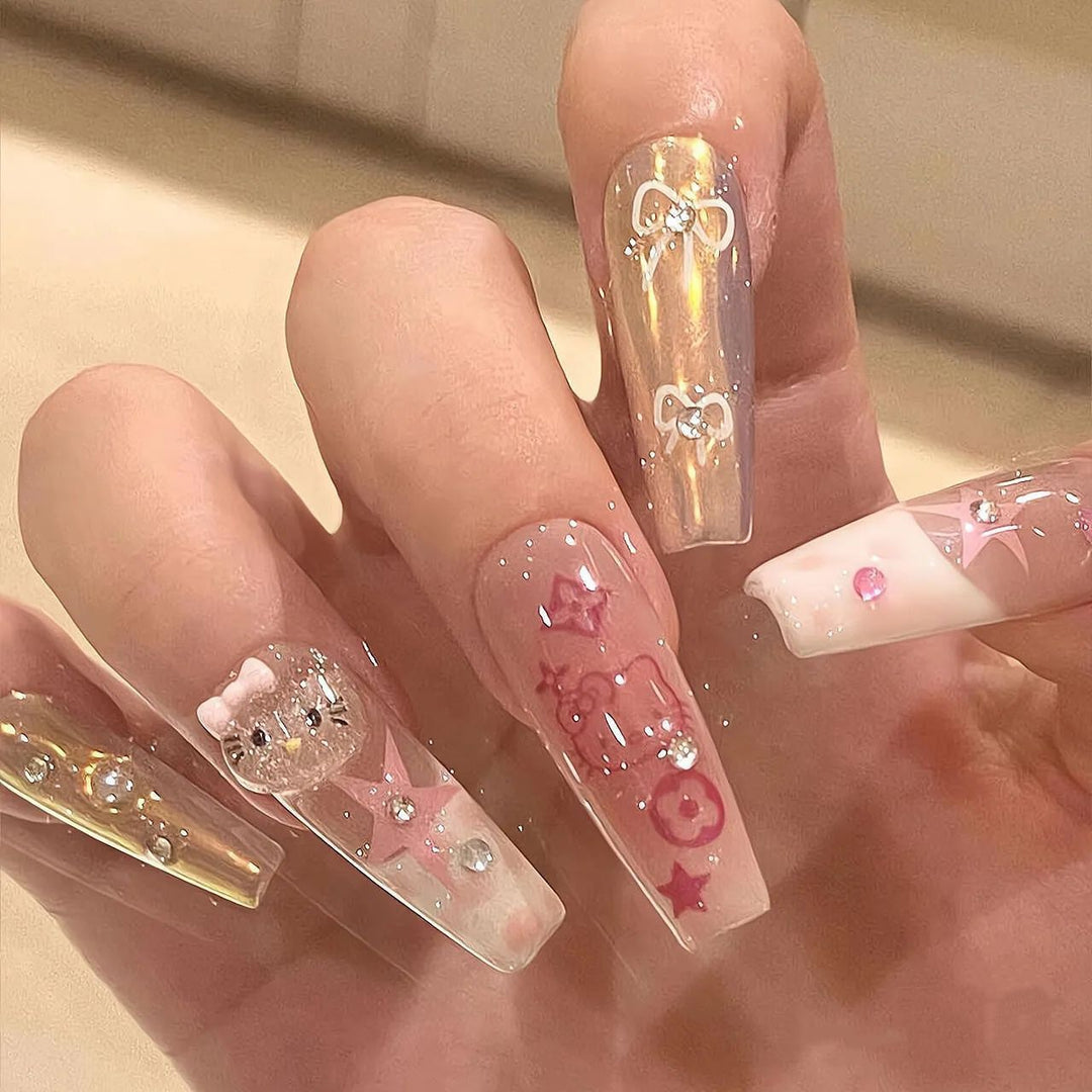 Artistic Gel Press-On Nail Set Stornfield