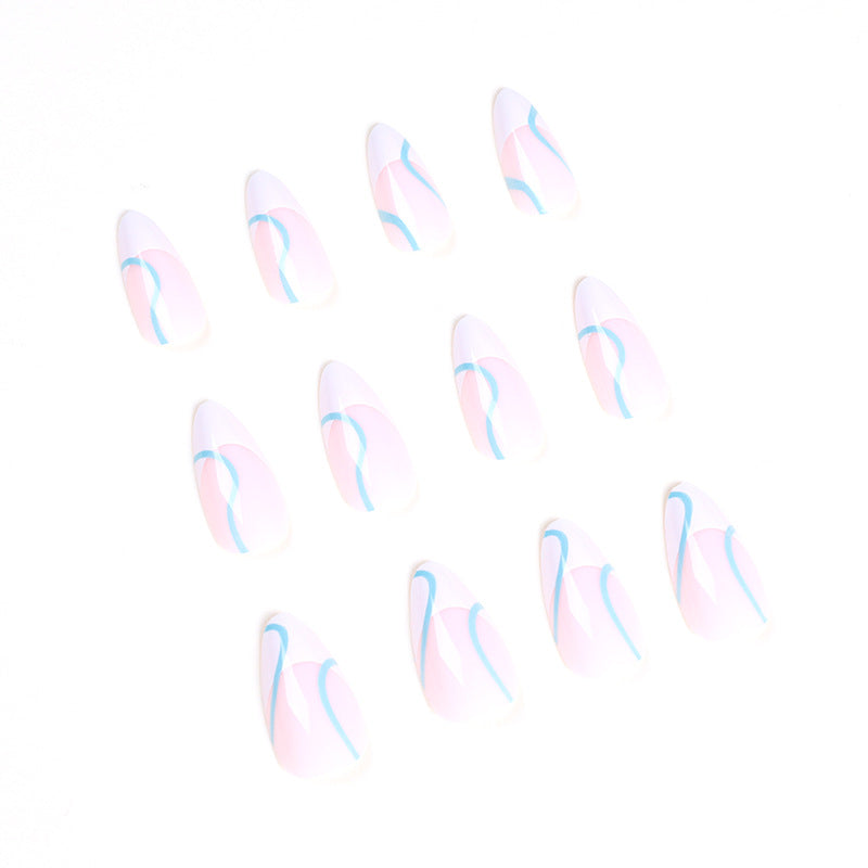Artful Nail Extensions in an Elegant Design with Colorful Accents Stornfield