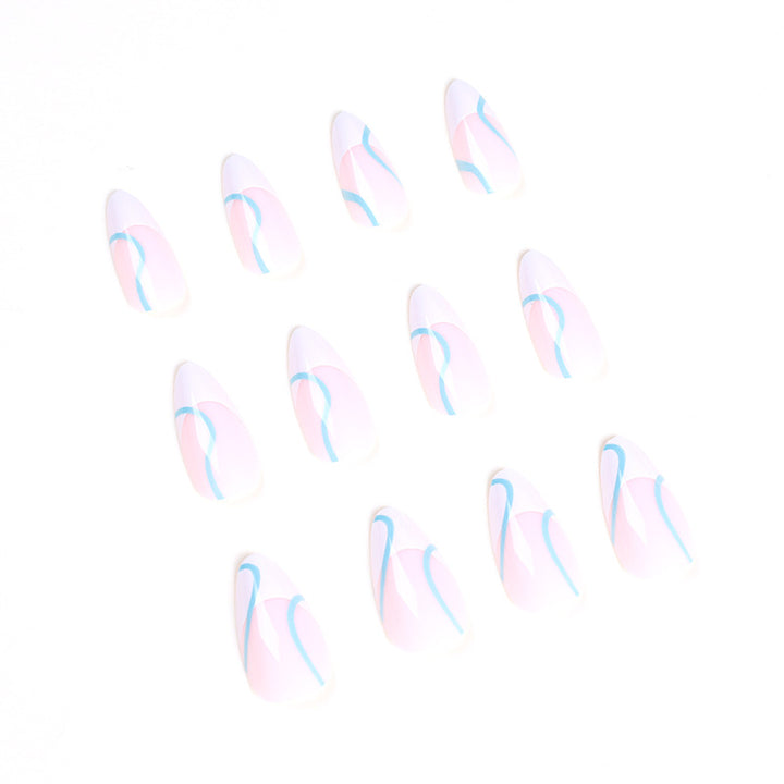 Artful Nail Extensions in an Elegant Design with Colorful Accents Stornfield