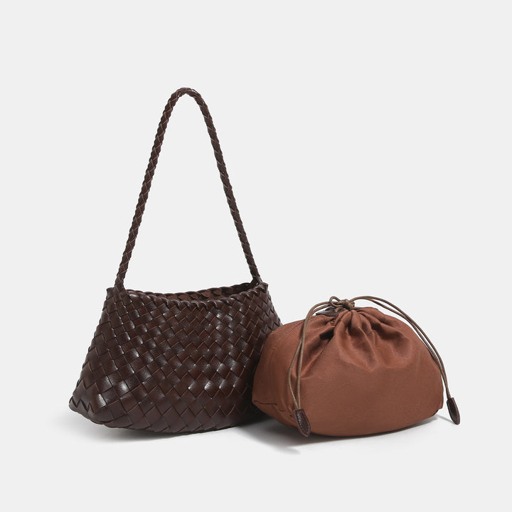 Woven Leather Handbag