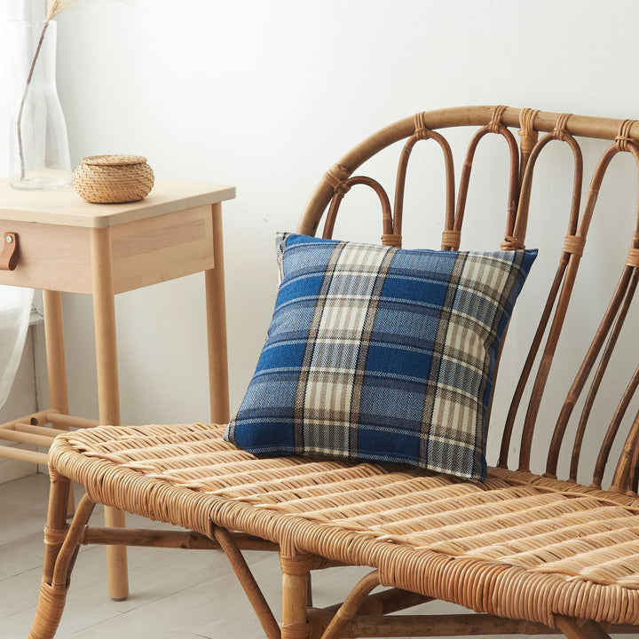 Textured Plaid Decorative Pillow