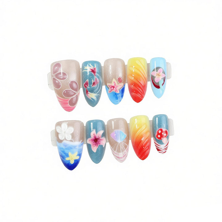 Artistic Coastal Nail Design Stornfield
