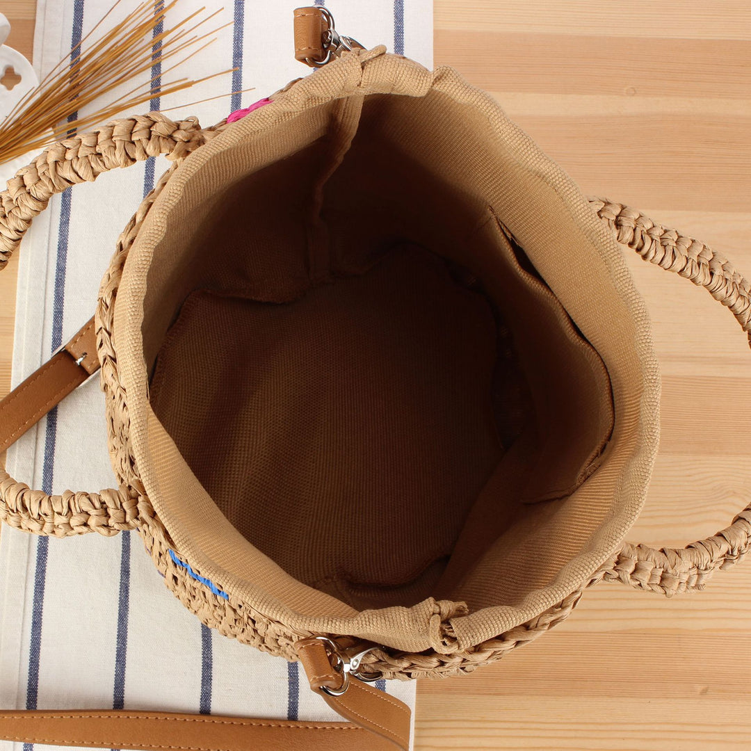 Handmade basket bag with colorful accents Stornfield