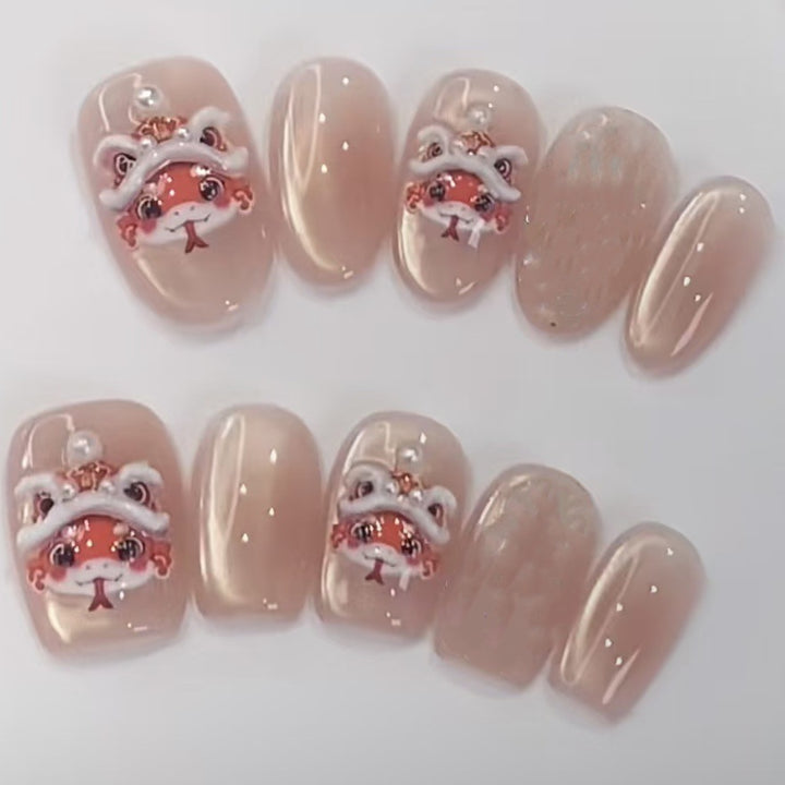 Festive Decorative Press-On Nails