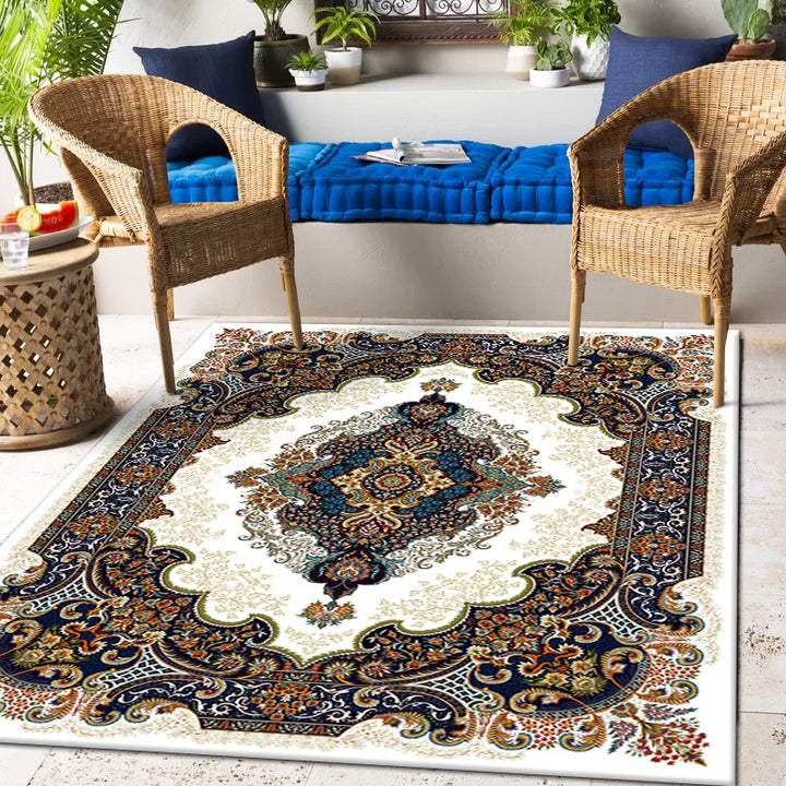 Elegant Vintage Flower Rug