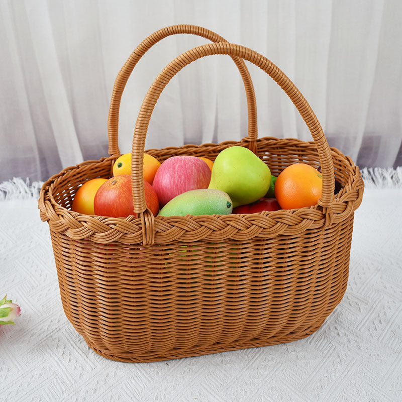 Handwoven Storage Basket with Braided Handles Stornfield