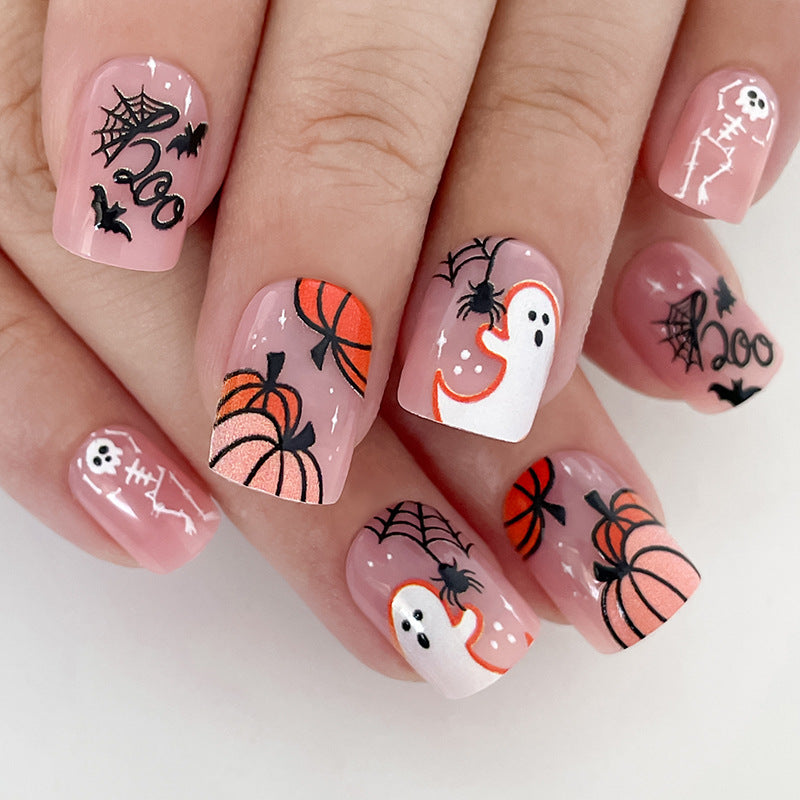 Artistic Heart-Embellished Press-On Nails Stornfield