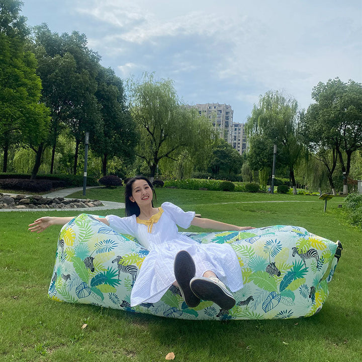 inflatable outdoor air lounger with heavy-duty oxford fabric and rapid-fill valve Stornfield