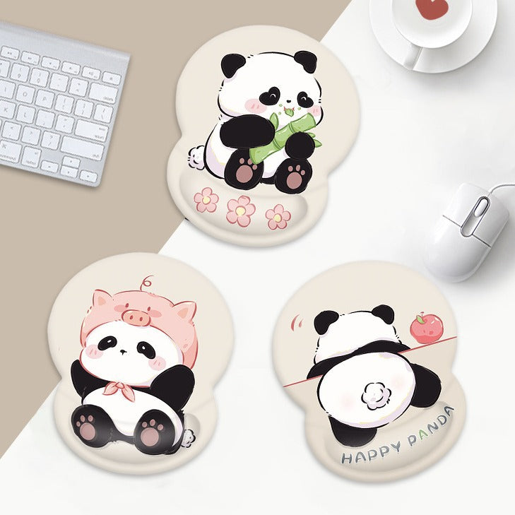 Cute Panda-Themed Mouse Wrist Pad
