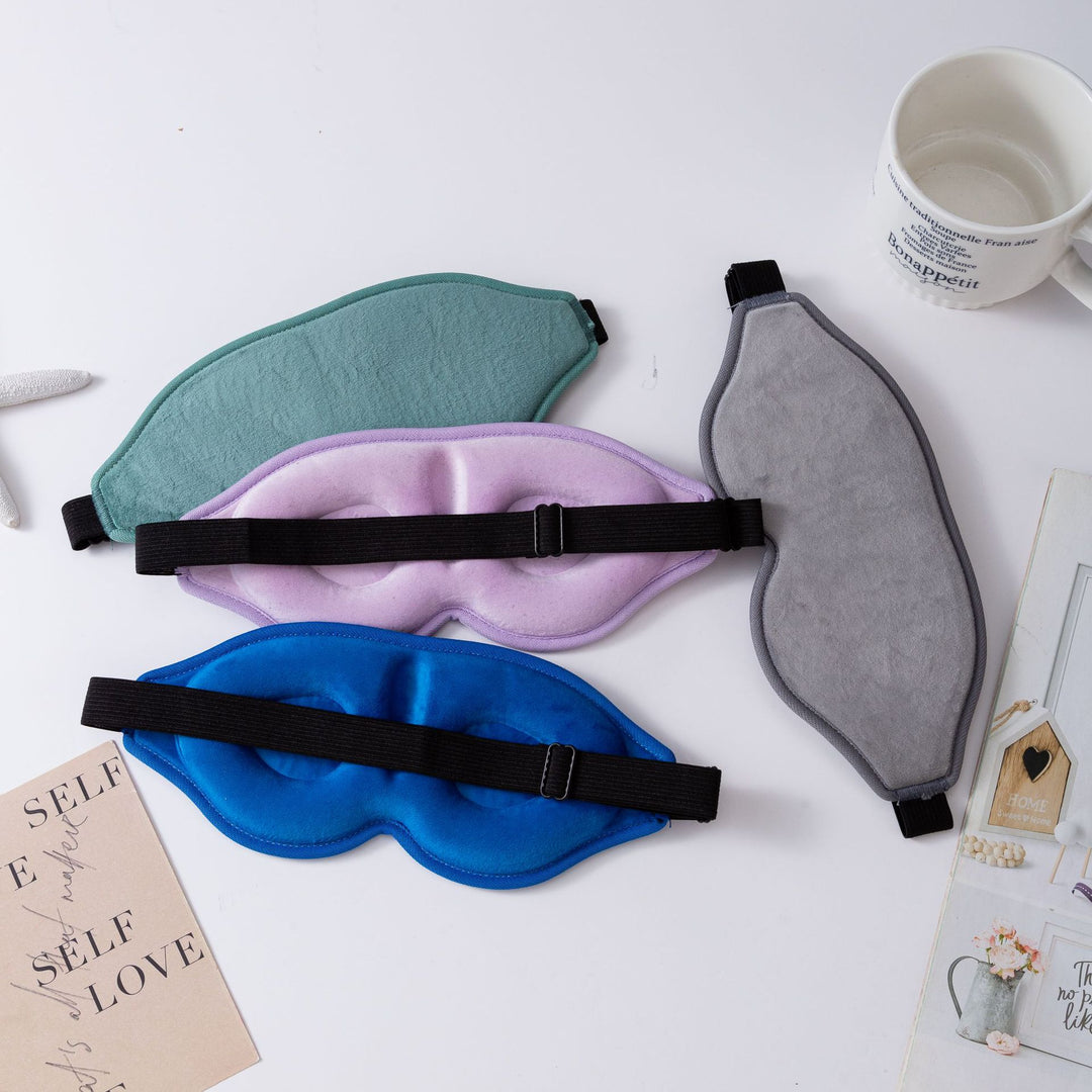 Unisex ergonomic sleep mask with three-dimensional contour and adjustable rubber band Stornfield
