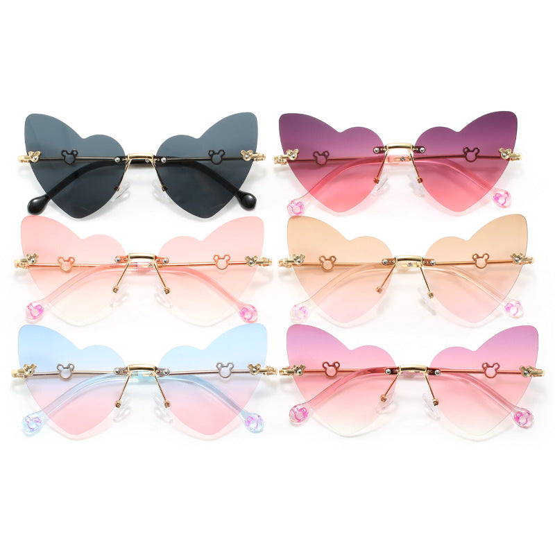 Women's Heart-Shaped Sunglasses with Embellished Frame Stornfield