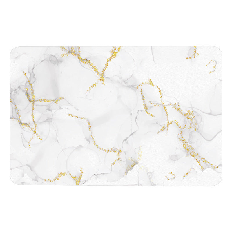 Marble-Inspired Decorative Area Mat