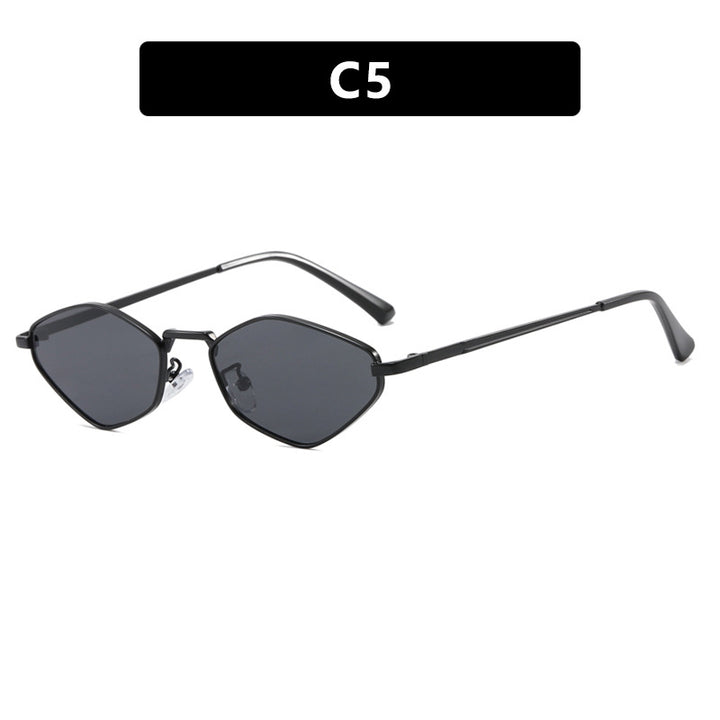 Women's geometric sunglasses with fine metal frame and UV protection Stornfield
