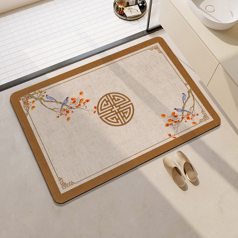 Artistic Floral Bath Mat Stornfield