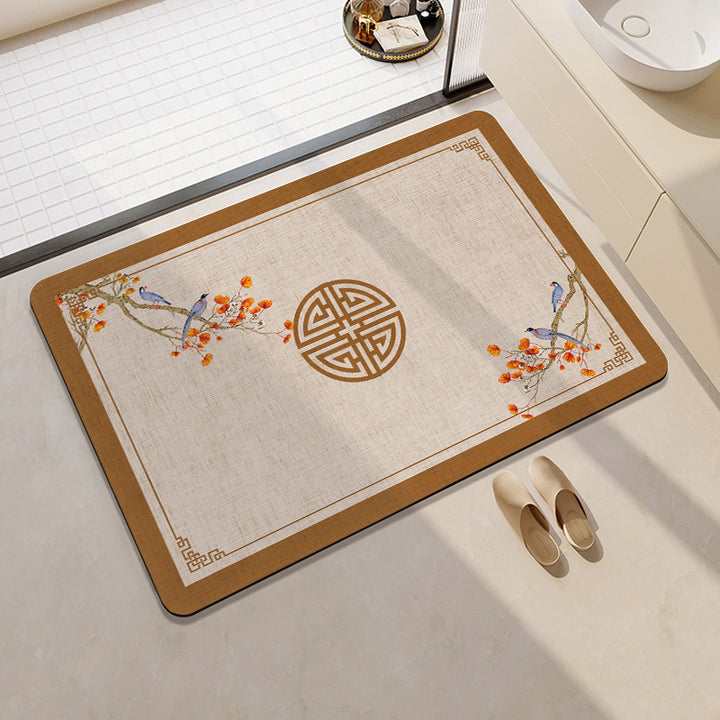 Artistic Floral Bath Mat Stornfield