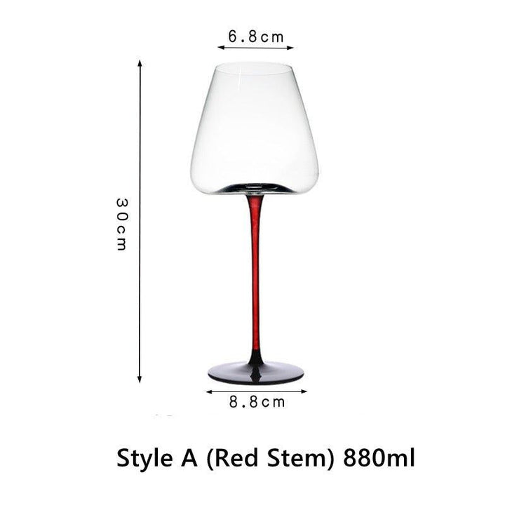Crystal Glass Red Stem Burgundy Glasses | Stornfield